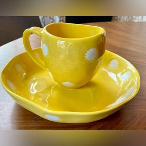 Anthropologie Vida Icon Stoneware Bowl and Coffee Mug 14 Oz